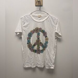 MOTHER peace sign graphic tee. sz med